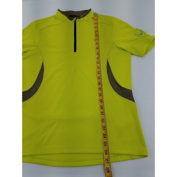Pearl Izumi Men’s Short Sleeves 1/4 Zip Cycling Jersey Size M Neon Green B1 - Picture 7 of 12